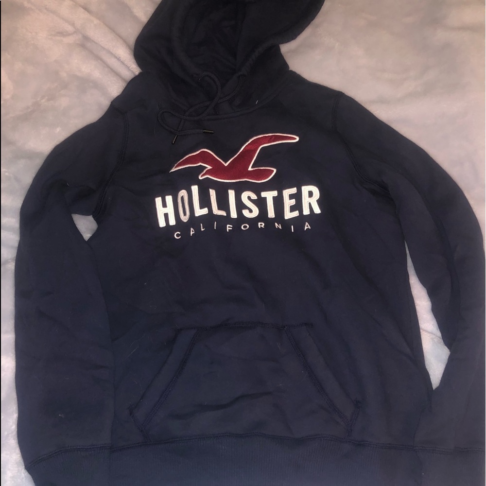 navy hollister hoodie